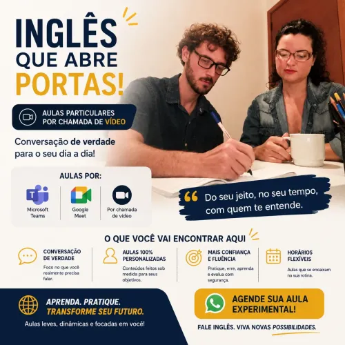 Professores Particulares de Inglês - (FOCO EM CONVERSAÇÃO)
