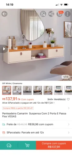 Vende-se painel que pode também ser usado como penteadeira 