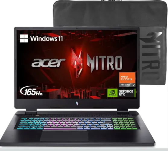 Notebook Acer Nitro 17 - Ryzen 7 7840HS e RTX 4060