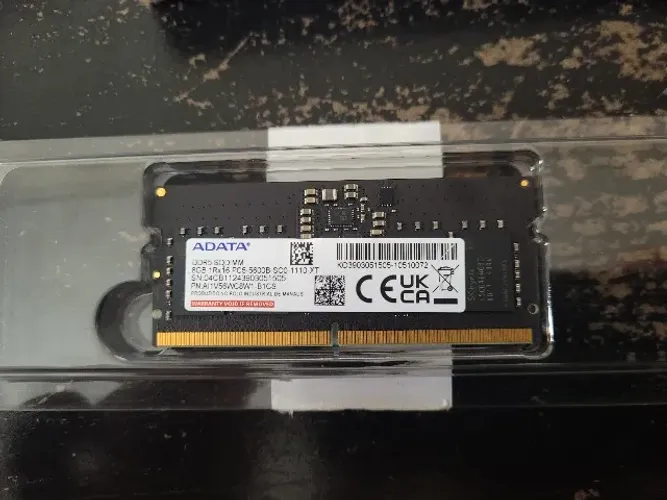 Memória RAM DDR5 8GB 5600MHz ADATA SODIMM (Notebook)