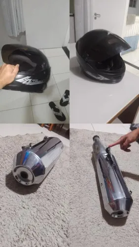 Vendo capacete Pro Tork e escapamento da cb300r