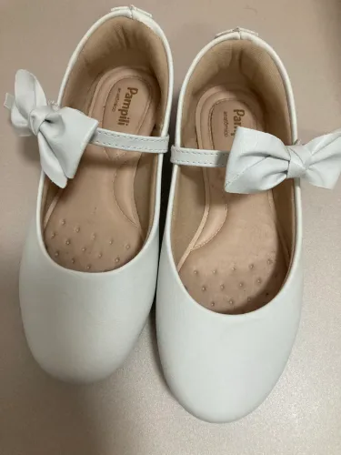 Sapato infantil branco Pampili 28