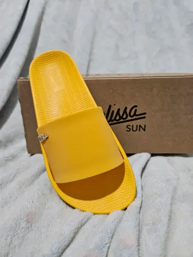 Rasteira Slide Melissa Sun Sunset Amarela