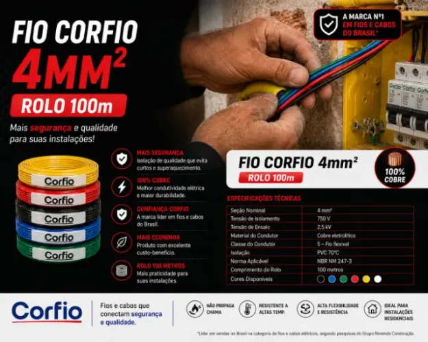 FIO CORFIO 4MM (ROLO 100M)