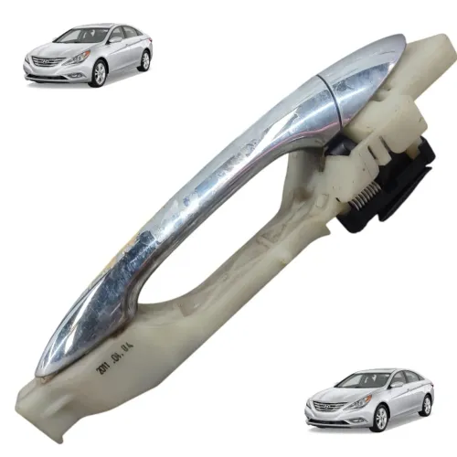 Maçaneta Externa Traseira Esquerda Sonata 11a14 C/detalhe Prata Traseira