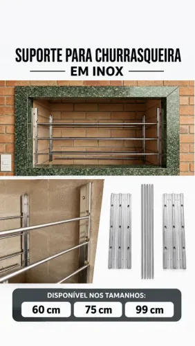 Suporte para churrasqueira em inix