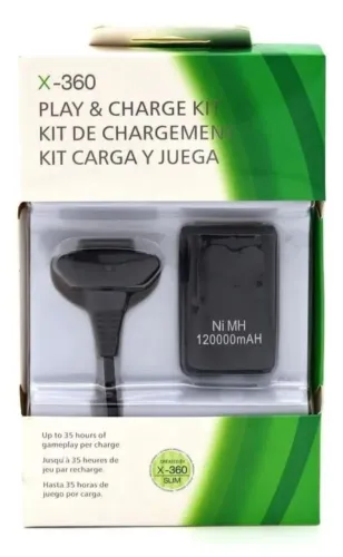 Bateria Recarregável Com Cabo X-360 Slim - Novo