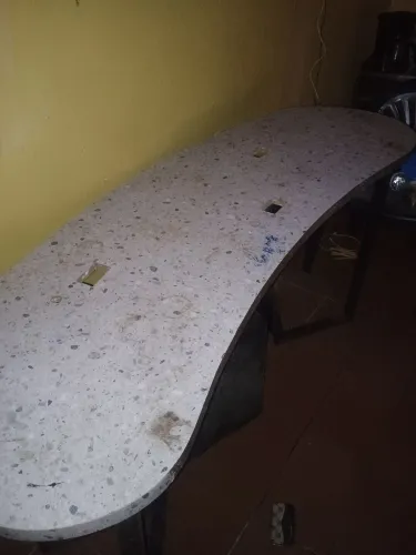 Mesa gamer curvada