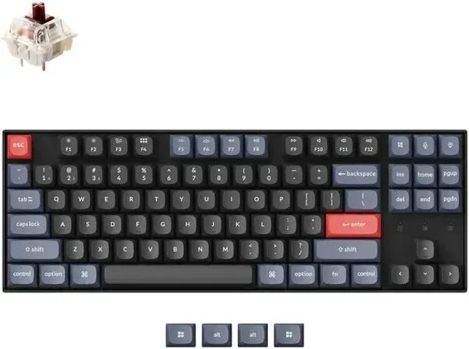 Teclado Mecânico Keychron K8 Pro RGB (Hot-Swappable / Sem Fio)