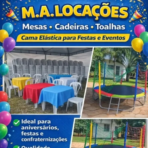 Alugo mesas e cadeiras e toalhas 