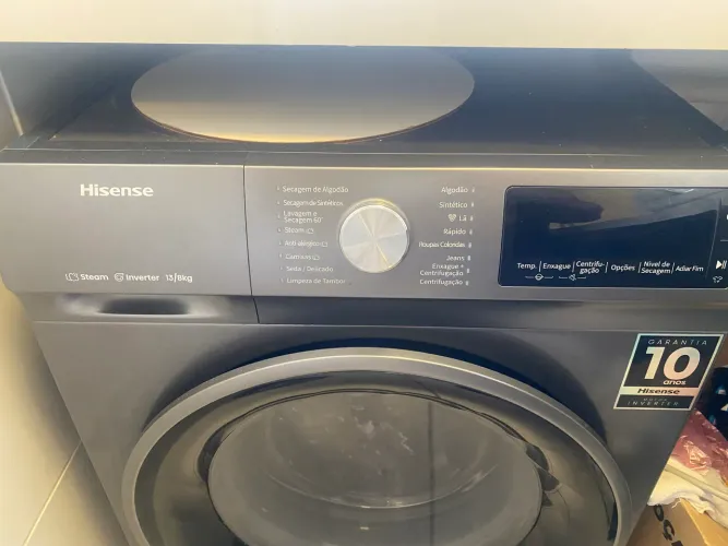 Lava & Seca Hisense Steam Titanium com 13 Programas de Lavagem - WD5Q1342BW
