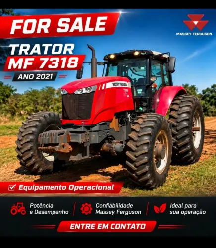 Trator Agrícola MF 7318 4x4 2021