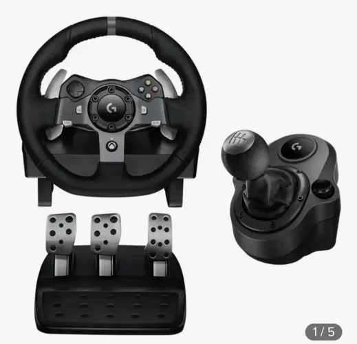 Volante logitech g920 mais pedais e marcha pouco usado