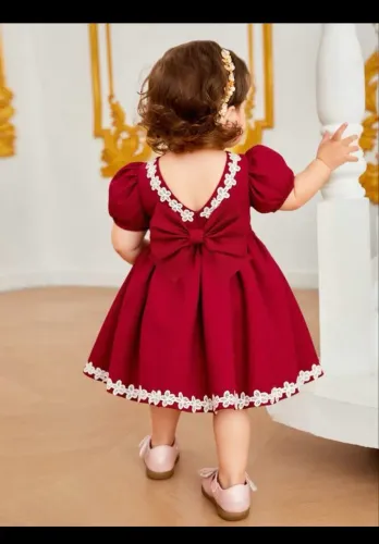 Vestido vermelho cetim Natal
