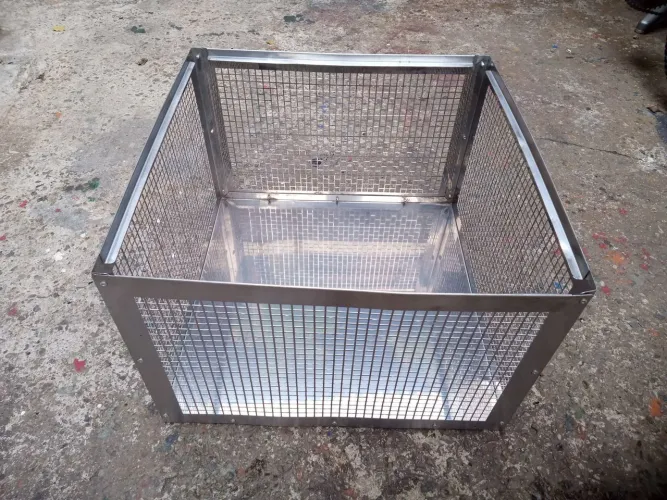 Caixa tela inox usado