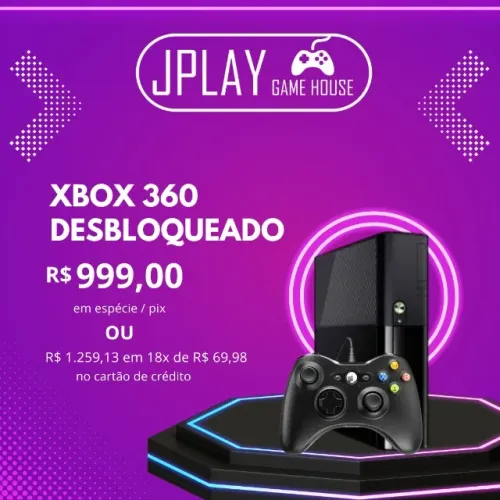 Xbox 360 com garantia em até 18x no cartão