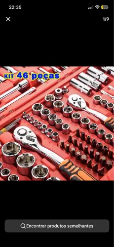 Kit de ferramentas, 46 peças,chave catraca reversível, etc