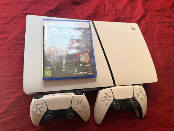 PLAYSTATION 5 SLIM MÍDIA FÍSICA 1TB - 2 CONTROLES - COM FIFA26