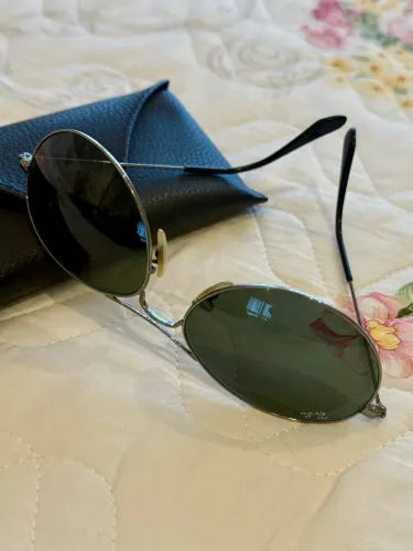 Óculos de sol Ray Ban Cockpit Armação Chumbo Lentes Verdes