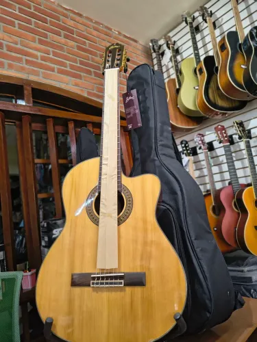 Violão Primevo Cedro maciço Cutway Eletroacústico com bag