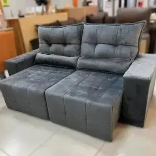 Sofa retratil e reclinavel lisboana cinza