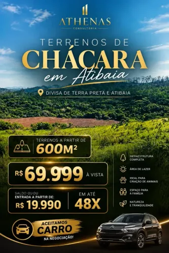 Chácaras em Atibaia Terrenos a Partir de 600m²