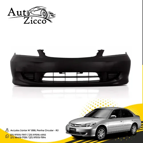 Parachoque Dianteiro Civic 2004 à 2006 Com Ressalto Placa