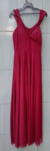 Vestido Longo de Festa cor Marsala