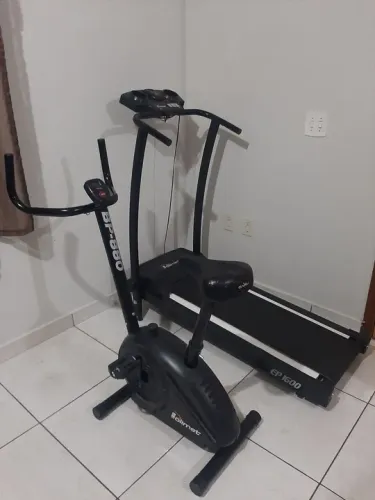 Oportunidade - R$. 1.800,00 kit cardio estera elétrica ergométrica bivolt + bike