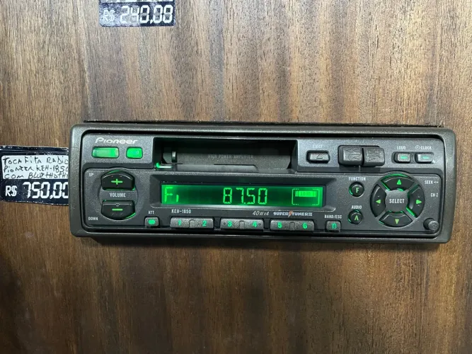 Toca fita rádio Pioneer keh-1850 com Bluetooth 