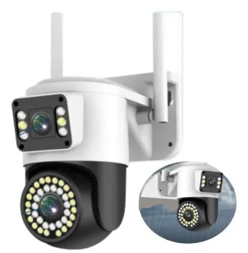 Câmera de Segurança Externa com 2 Lentes - Proteja o que é Importante!