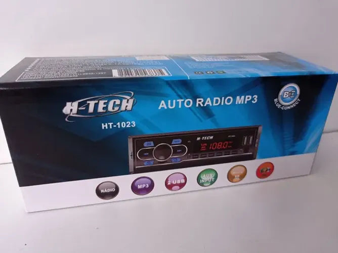 Auto rádio H-Tech HT-1023 c/ USB bluetooth novo instalado 