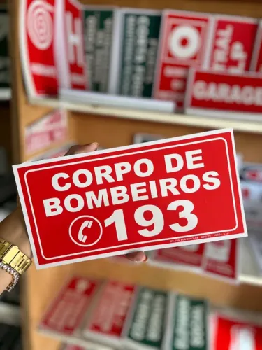 Placa de Emergência - Corpo de Bombeiros 193 - PROMOÇÃO