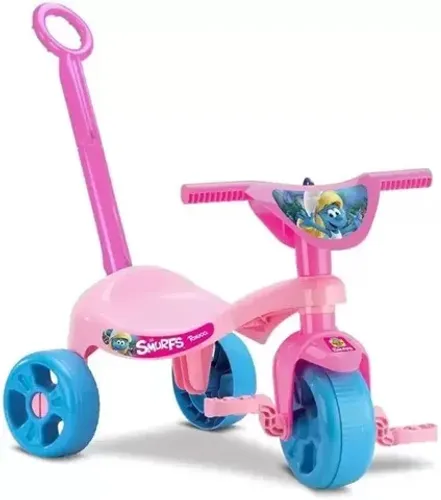 Triciclo Velocipe Smurf Menina 1018 Samba Toys