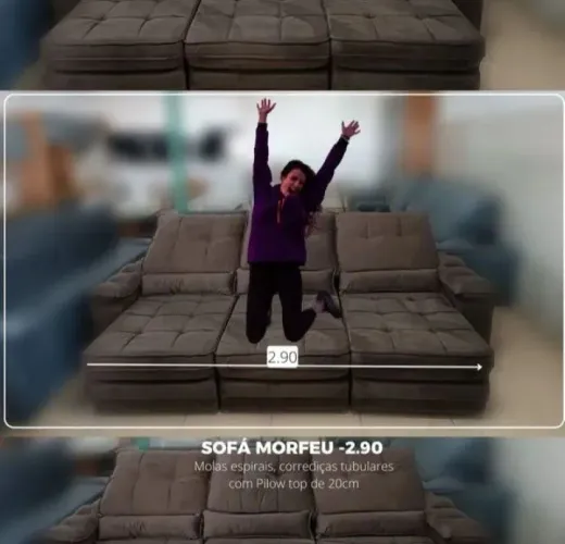 Sofá RETRÁTIL E RECLINÁVEL 2.90 LARGURA GIGANTE GIGANTE 