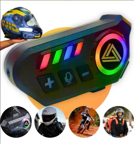 Fone De Ouvido Para Capacete Sem Fio Bluetooth Headset Rgb