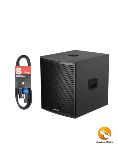KIT Sub Woofer Attack Passivo VRS1560 - 1X15 600 Watts RMS + CABO STAGG SSP10SS15