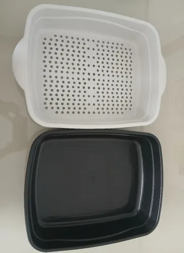 Caixa de terra com peneira Higiênica Para Areia de Gato Banheiro para Gatos 2 Peças