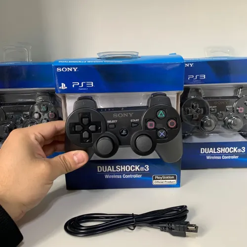 Controle PS3 sem fio + Cabo 2 metros - Novo e com garantia 