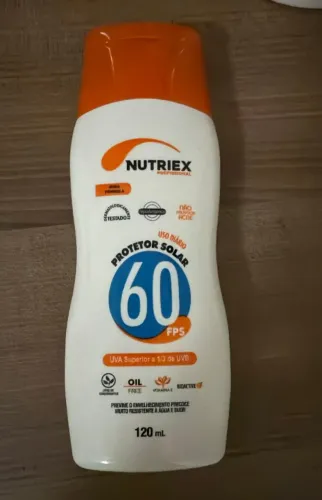 Protetor Solar Nutriex FPS 60 Uso Diário 120ml