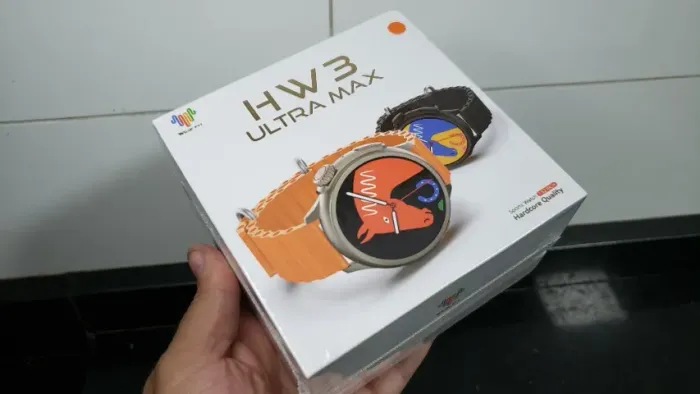 Relógio Smartwatch Hw3 Ultra Max Redondo Nfc Pressão Batimentos