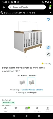Berço retrô 