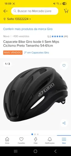 Capacete Bike Giro Isode li Sem Mips Ciclismo Preto