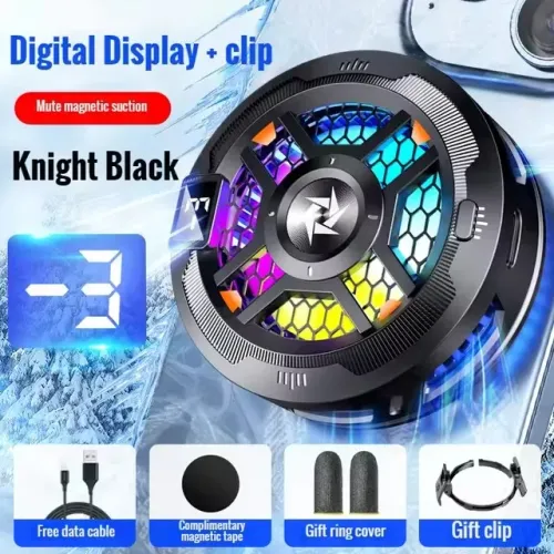 Cooler SL18 Para Celular Gamer Resfriador Rgb + Luvinha Gamer Preto