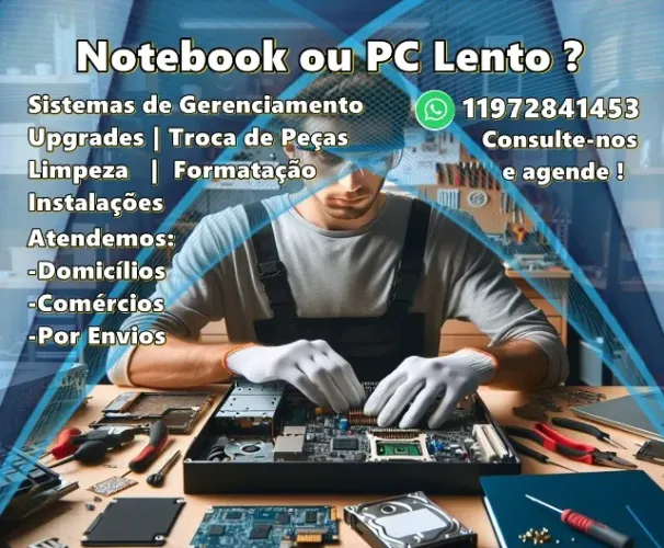 Informática Geral - Peças, Máquinas, Formatação