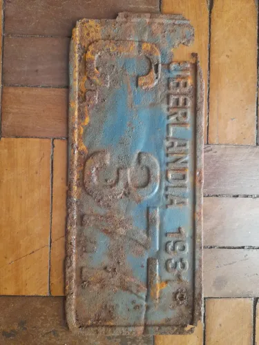 Placa de Carro Original da Década de 1930