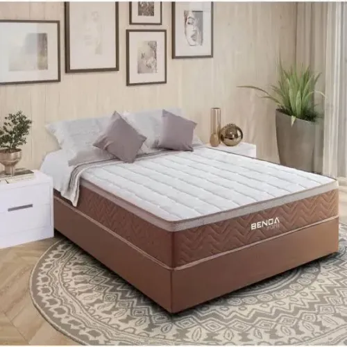 Cama Box Casal com Colchão Ortopédico - Benda Home