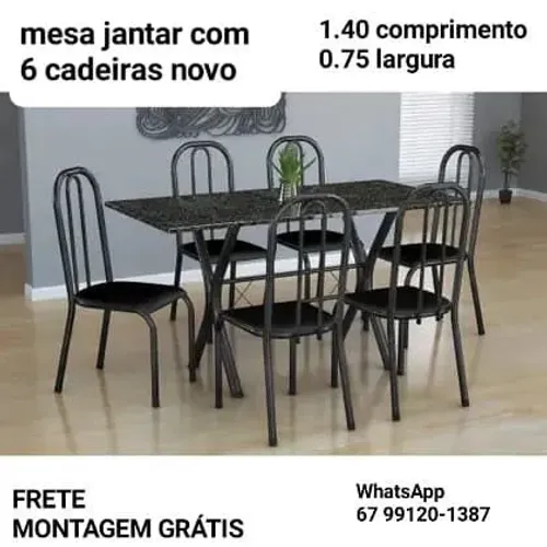 Mesa de jantar novo abaixo do preço entrego e monto hoje