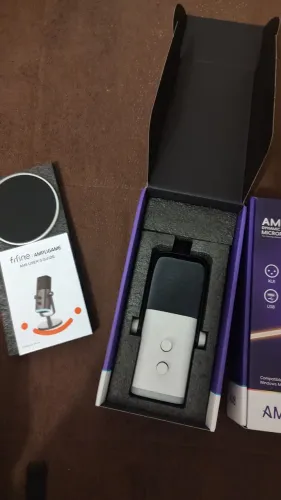Microfone Fifine XLR/ USB AM8 Dinâmico (Novo) Branco!