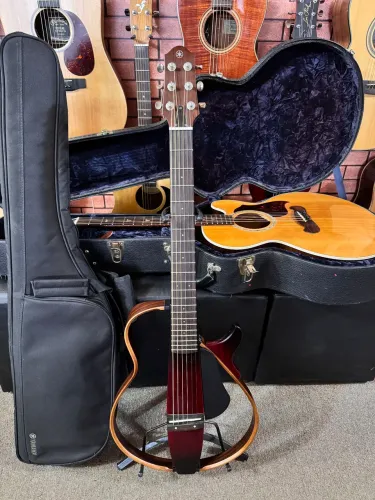 Violão Yamaha Silent slg200s aço elétrico com efeitos regulado ANALISO TROCAS